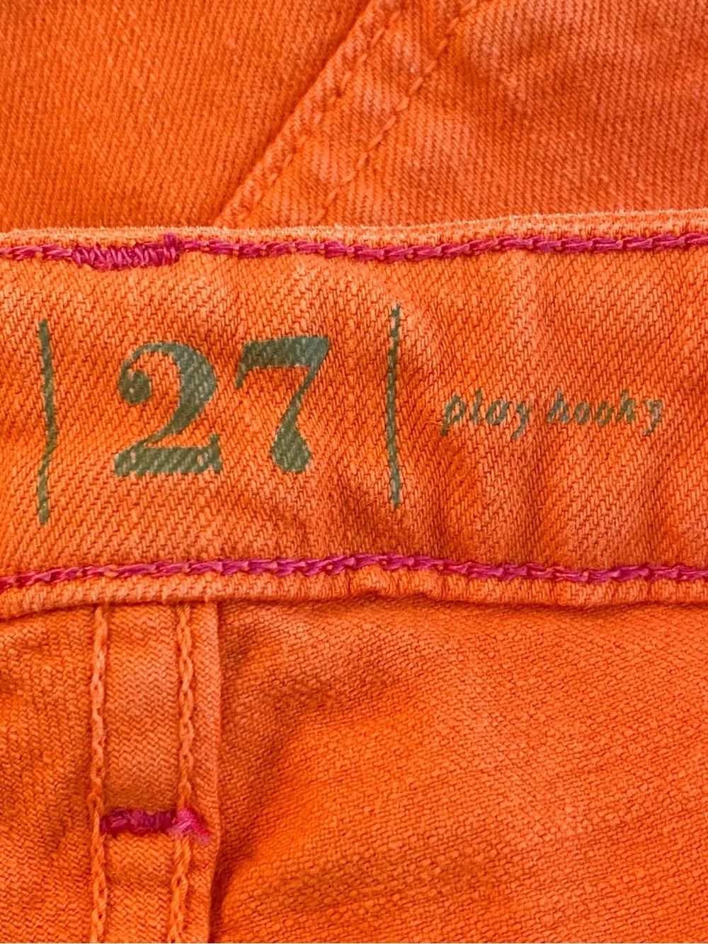 Kate Spade Womens Perry Street Jeans 27 Orange Play Hooky Chic Preppy